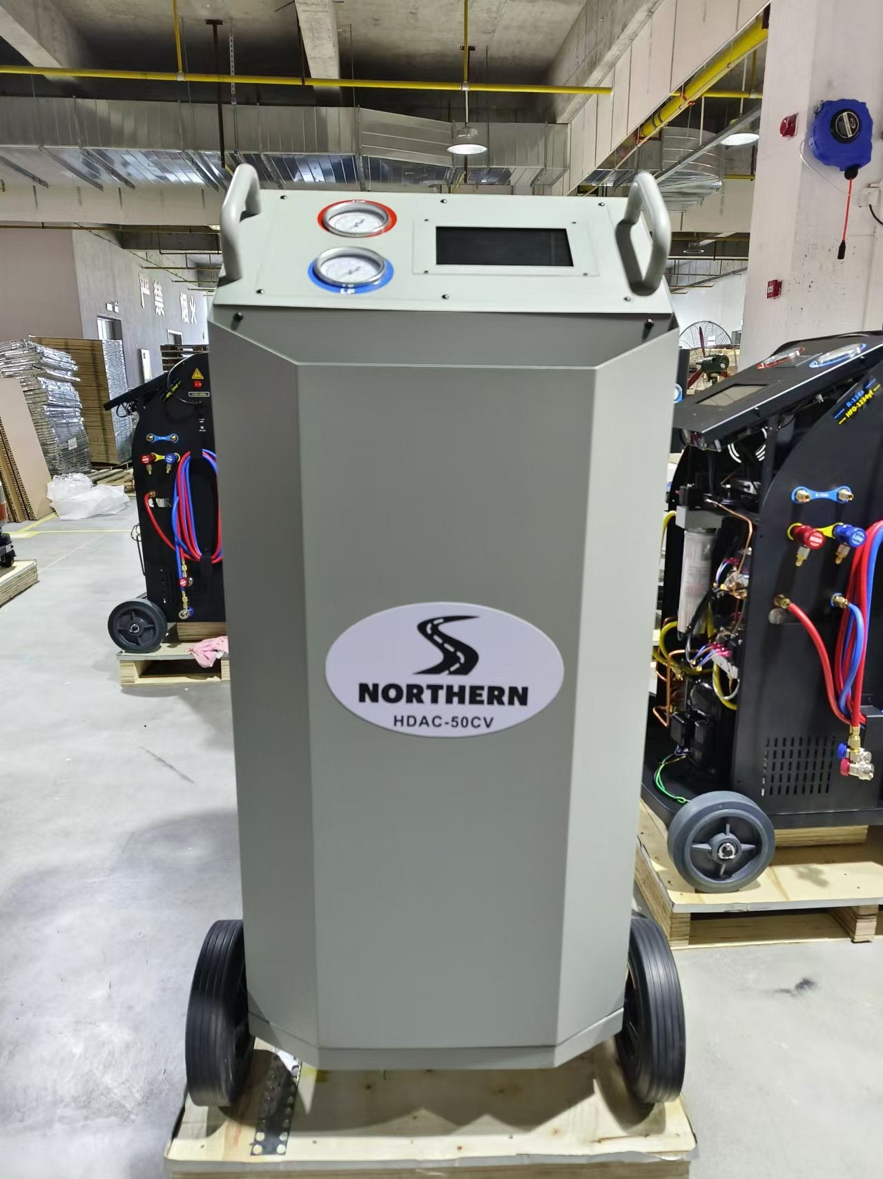 50Kg/100lb Tank Capacity R134a AC Refrigerant Recovery Machine for Bus/Train/Railway HDAC-50CV