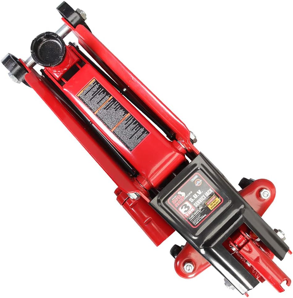 Big Red Hydraulic Trolley Floor Jack: SUV / Extended Height, 3 Ton Capacity T83006