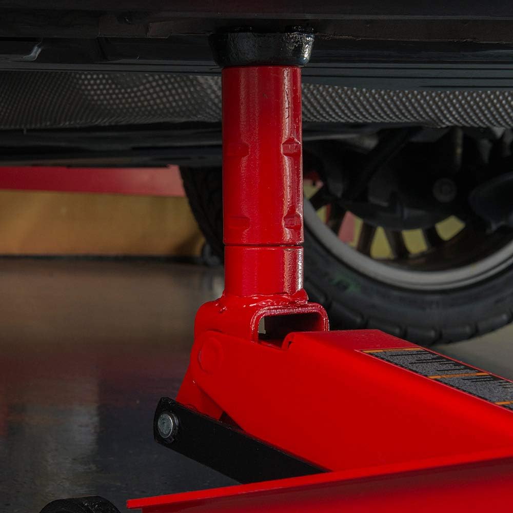 Big Red Hydraulic Trolley Floor Jack: SUV / Extended Height, 3 Ton Capacity T83006