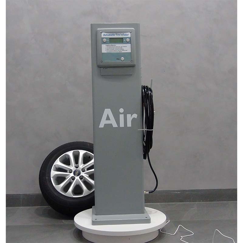 Pedestal Automatic Digital Tire Inflator E-010-OD-WP -N (Iron cabinet) (Outdoor, Inflator IP66)