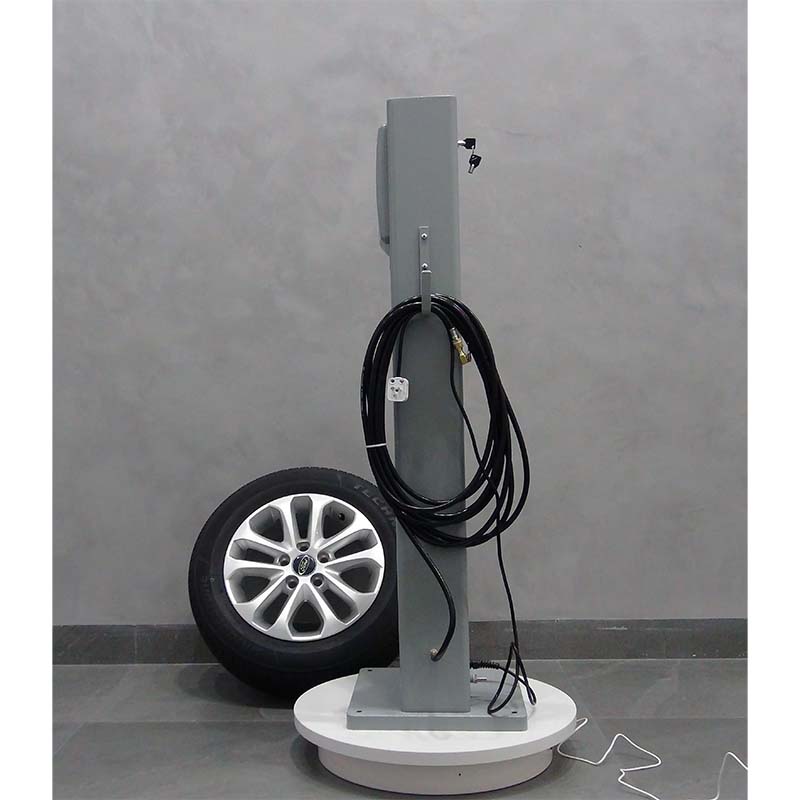 Pedestal Automatic Digital Tire Inflator E-010-OD-WP -N (Iron cabinet) (Outdoor, Inflator IP66)