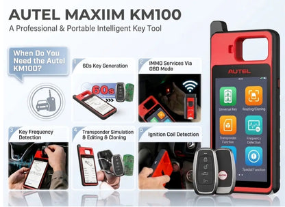 Autel KM100 Key Programming Tablet + 2 Programmable IKEYS